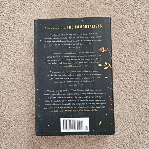 4/$40 The Immortalists by Chloe Benjamin -‎ Hardcover - Picture 6 of 6